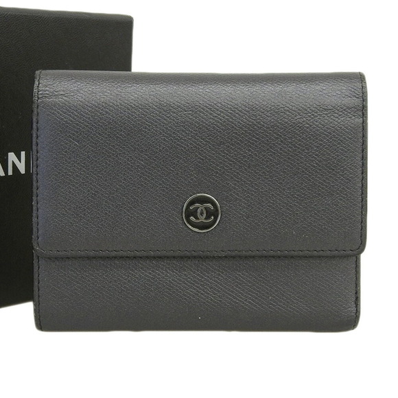 CHANEL Black Leather Wallet - Picture 1 of 9